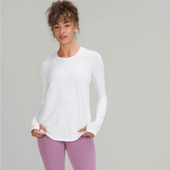 Lululemon S-14 Tuck and Flow Long Sleeve Shirt White NWT😎End of Summer Special - Picture 4 of 5